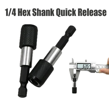 6.35 mm Hex 1/4 Varre Quick Release Electric Drill Magnet-Kruvikeeraja, Natuke Omanik 60mm Kiire Muutuse Tööriista Varre