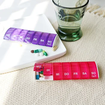 7 Päeva Nädalas Pill Korraldaja Tablett Pill Ladustamise Kasti Plastikust Meditsiin Kasti Lõhkujad