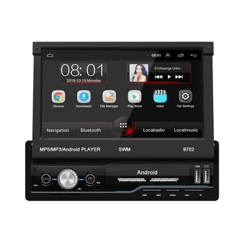 7-tolline Teleskoop Ekraani autoraadio 1 Din Android FM Stereo Vastuvõtja GPS Navigation Rool Kontrolli Bluetooth Car Audio