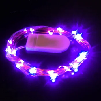 8-Värviga LED String Kerge Akuga Tähine LED Hõbe Vask Traat Tuled jaoks Parim Kuu Tuled Partei Pulmad ja Home Decor