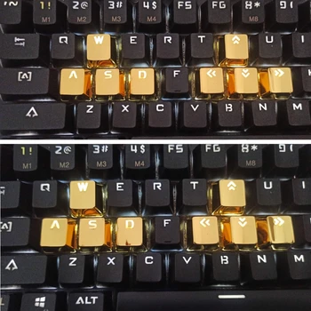 8pcs kuldsed Keycaps WASD NOOL Tsingi Sulam KeyCap Taustvalgustusega Klahvi Üpp Cherry MX Lüliti, Mehaaniline Klaviatuur OEM Profiili