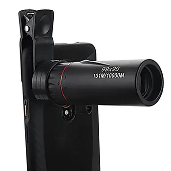 99x99 Monocular Teleskoobi Kompaktne Ülestõstetav Zoom Veekindel Bak4 Professionaalne High Definition Klaas Telefon Clip Reisi