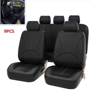 9pcs PU Nahk Auto istmekate Autode istmekatted Protector Padi Universal jaoks Laza Ford jaoks RENAULT
