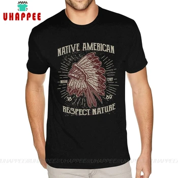 Ametlik American Native India T-särgid T-Särgid Meeste Pluss-Suurus Musta Särgid