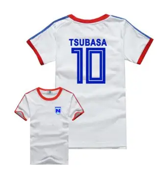 Anime Captain Tsubasa Cosplay Meeste ja naiste Kostüüm Tsubasa Ozora Nankatsu algkool Lühikesed Varrukad Soccer Jersey Kids T-särk