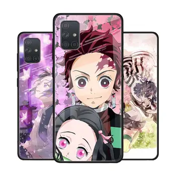 Anime Demon Slayer Karastatud Klaasist Telefoni Puhul Samsungi Galaxy A51 A71 5G A50 A70 A31 A10 A21s A91 Must Kate Coque Fundas