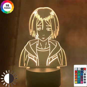 Anime Haikyuu Hinata Shoyo Sugawara Koushi Kageyama Tobio Joonis 3D-Öö Valgust Lamp, millel on Liikumisandur 3D Illusioon Kerge Kingitus