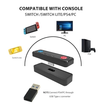 Anomoibuds Tüüp-C Bluetoothi Saatja V5.0 A2DP Madal Latentsus Koos Mic Nintendo Lüliti PS4 TV PC USB Type-C Traadita Adapter