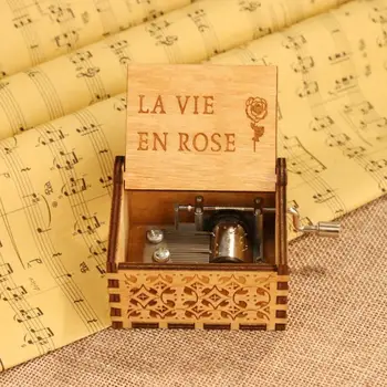 Antiik Nikerdatud Moon River Music Box Sünnipäeva Kingitus La Vie En Rose Pulmad Dekoratsioon Digitaalne Beebi Teema