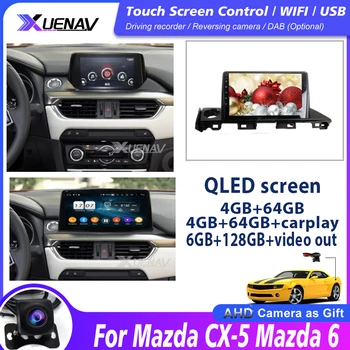 Auto radio10.25 tolline 6GB 128GB Jaoks Mazda CX-5 Mazda 6 2017 2018 Auto DVD Mängija Stereo GPS Navi Raadio, WIFI, Bluetooth Android10