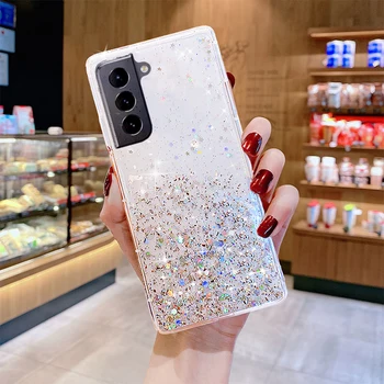 Bling Glitter Hõbe Foolium Silikoonist Case For Samsung Galaxy S20 S21 Ultra FE S10 Lite S10E S8 S9 Plus Coque Pehme TPU Kate