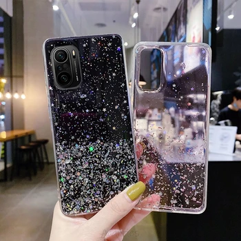 Bling Star Diamond Glitter Telefoni Puhul Kohta, Xiaomi Poco F3 5G Ülemaailmse Pehme tagakaas Juhtudel Poko F3