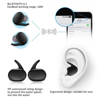 Bluetooth-ühilduva 5.0 Kõrvaklapid Stereo Sport Veekindel Earbuds Kõrvaklapid Koos Mikrofoniga Laadimise Kasti Traadita Kõrvaklappide