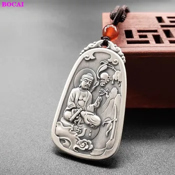 BOCAI S999 Sterling Hõbe Ripats Avalokitesvara Väike Munk Guangong Dragon Puhas Argentum Pühak Mees Naine Amulett