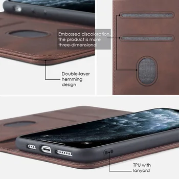 BONVAN Raske Juhtumi Puhul Xiaomi Redmi Tähele, 8T 9 Pro Max 9S 9A 9C Seista Magnet-Kaardi Hoidiku Rahakott Nahast Redmi 8A Kupee Capa