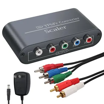 DC5V HDMI-ühilduvate Sisend 1080P Komponent Video YPbPr 3RCA RGB Muundurid Scaler R/L Audio Väljund