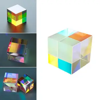 Dichroic Klaasist Prisma Objektiivi Kohandatud Lakk X-cube Neli Poleeritud Eksperiment Mänguasjad Mudel K9 Pool Prisma Õpetamis-Kuubik