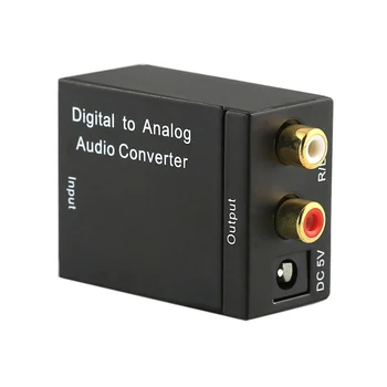 Digitaalne Optiline CoaxCoaxialToslink, et Analoog RCA L/R Audio ConverterAdapter Konverteri Adapter Võimendi