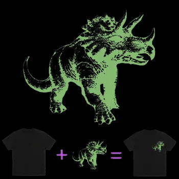 Dinosaurus Logo Helendav Laik, Raua Ons Plaastrid Riided termosiiret Fluorestsents Kleepsud Riided Tasuta Shipping