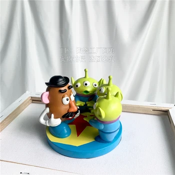 Disney 10cm Mänguasja lugu Kartuli Juhataja Hr Kartuli Pea ja Välismaalase robot vaik Tegevus Joonis Mudel Mänguasi kodu kaunistamiseks mänguasjad