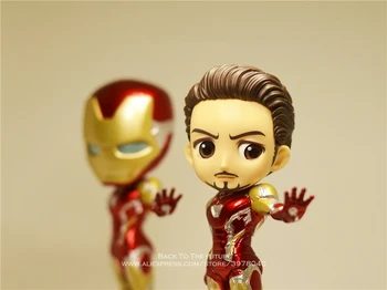 Disney Marvel Avengers Iron Man 14cm Q versioon Tegevus Joonis Anime Teenetemärgi PVC Kogumise Figuriin laps Mänguasja mudel lastele