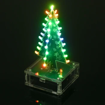 DIY Värvikas Lihtne Teha LED Valgus Akrüül Jõulupuu koos Elektroonilise Muusika Õppe Komplekt Moodul