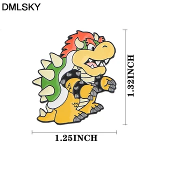 DMLSKY Dinosaurus Sõrmed Metallist Rinnamärk Peace Märk on loominguline-Sõrmed Ikooni Seljakott Pin-Prossid Riided Seo Sõrmed M4224