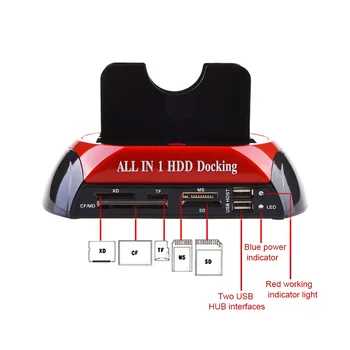 Docking Station Multifunktsionaalne IDE SATA USB 2.0 Kõvaketas Adapter Kõvaketta Dock Station For 2.5/3.5 Kõvaketta Ruum