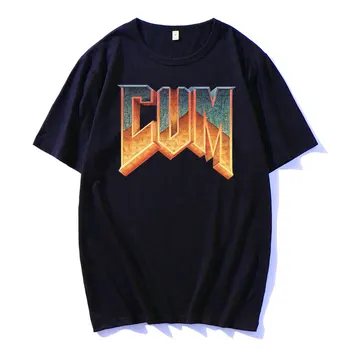 Doom Cum Särk Vintage Graafiline Tee Särk Meeste Puuvillased Tshirt Mehed Suvel Moe T-särk Liiga Unisex Tops Streetwear