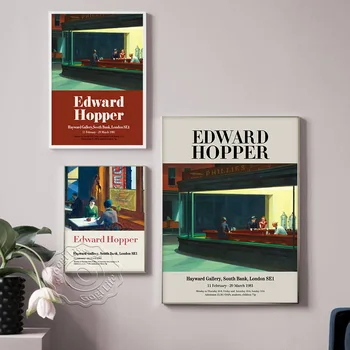 Edward Hopper Kuulsa Maali Klassikaline Plakat, Edward Näitus, Muuseum Kunst, Plakat, Nighthawks Seina Pilt, Chop Suey Kunst Prindi