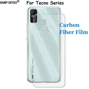 Eest Tecno Säde 4 5 6 Ava Õhu Pouvoir 4 Pro Pova 3D Läbipaistev Carbon Fiber Rear Tagasi Filmi Stiker Screen Protector (Mitte Klaasist)
