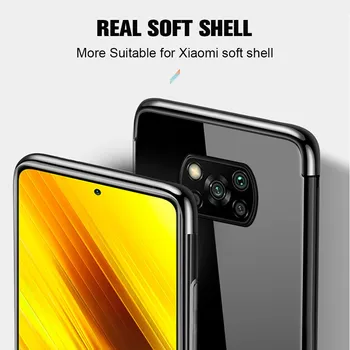Eest Xiaomi Mi POCO X3 Pro Juhul Selge Pehme Kaas Laser Katmine Luksus TPÜ Telefon poco x3 nfc redmi märkus 9s pro lisa 9 Juhul