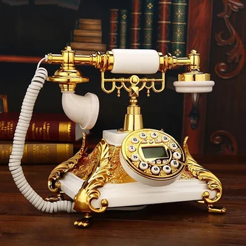 Euroopa Stiilis Telefoni Lauatelefoni Kodu Klassikalise Vana Vanaaegseid Juhtmega Telefoni FSK/DTMF-Süsteem, Helistaja ID, Valge Kuld