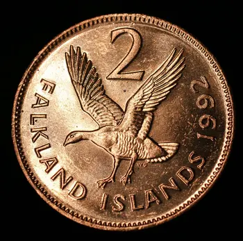 Falklandi Saared 2 p-Ameerika Mündid Decor Uus Originaal Münt, UNC Jubilee Edition Reaalne