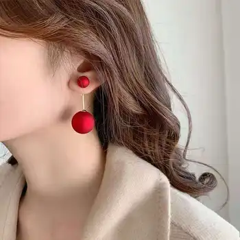 Fashion Kõrvarõngad 2020 Korea Stiilis Luksus Rippuvad Tilk Kõrvarõngad Naistele Tüdrukute Ehted Lepinguosalise Kingitused Punane Pärl