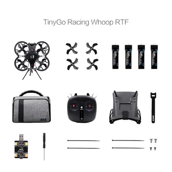GEPRC TinyGO Racing FPV Whoop RTF GEP-12A-F4 200mW Runcam Nano2 GR1102 10000KV 79mm Undamine GR8 pult 4.3 tolline Kaitseprillid