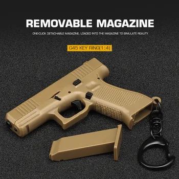 Glock 45 Mudel Taktikaline Plastikust Võtmehoidja Püstol Püstol Kuju Relva võtmehoidja koos Liikuv Hoob ja Ajakiri