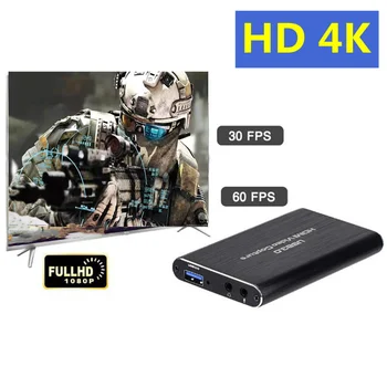 GRWIBEOU 4K USB 3.0 Video Capture Card HDMI-ühilduv 1080P 60fps HD Video Recorder Grabber Jaoks OBS Hõivamiseks Mängu Live Kaart