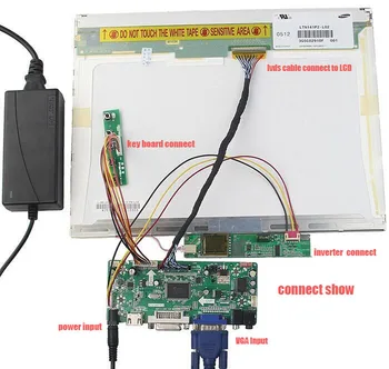 HDMI+DVI+VGA komplekt LP154W01 1280X800 LCD Audio Controller Juhatuse paneeli mOitor 30pin M. NT68676