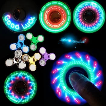 Helendav Fidget Vurr LED süttib Muutlik Käsi Spiraalrattad Täiskasvanud Hõõguv Spiner Stress Relief Mänguasjad Lastele