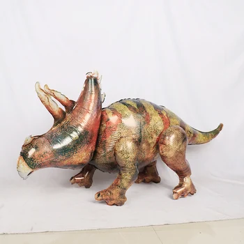 Hiiglane Simulatsiooni Dinosaurus Õhupalli 4D Assamblee Alalise Triceratops Foolium Õhupalli Poiss Sünnipäeva Džungel Partei Teenetemärgi