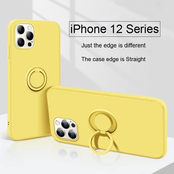 IPhone 11 Pro Juhul Silikoon Koos Ringi Omanik, Magnet Kate iPhone 12 Pro XR Max X S Max 7 8 Plus SE 2020 TPÜ Kate