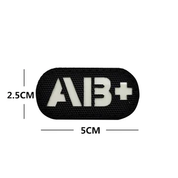 IR-Reflective A+ B+ AB+ O+ Mini veregrupp Plaaster Nailon First Aid Kit Taktika Peatükk Velcro Märgid Riided Joped Applique