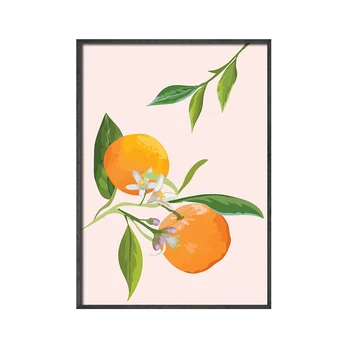 Isekleepuvad Seina Kleebised Köök Sidruni Apelsinid Plakat Maali Puu-Seina Kunst elutuba Teenetemärgi Põhjamaade Home Decor