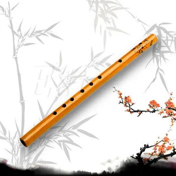 Isiku kasuks kingitus Hiina Traditsiooniline 6 Auku Bambusest Flööt Vertikaalne Flööt Klarnet Õpilaste Muusikaline Instrument Puit Värv