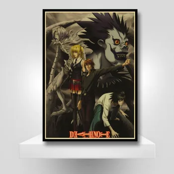 Jaapani Anime, Death Note, Plakatid Retro Jõupaber Plakat Seina Kleebis Vintage Maali Pilt Kodus Tuba, Baar, Kohvik Decor