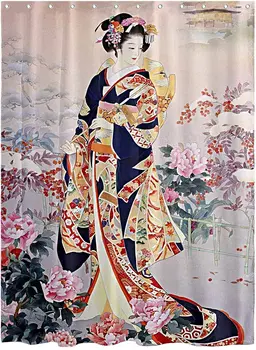 Jaapani Geisha Dušš Kardin Vannituba Veekindel, Pestav
