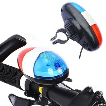 Jalgratta Politsei Tuli 6 Vilkuv LED, 4 Kõlab Politsei Sireen Trompet Elektrilised Sarv MTB Jalgrattasõit Tagumine Tuli Taillight Bike Accessorie