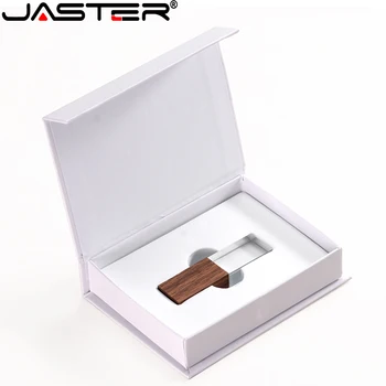 JASTER USB 2.0 Uus Custom LOGO di Cristallo di Memoria Flash Drive con Scatola Regalo 4GB 8GB 16GB32GB64GB usb flash drive armas
