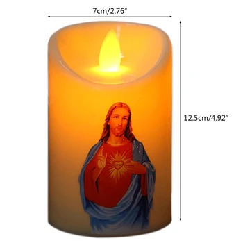 Jeesus Kristus Küünlad Lamp LED Tealight Romantiline Samba Valgus Loominguline Flameless Elektrooniline Küünal Akuga M6CE